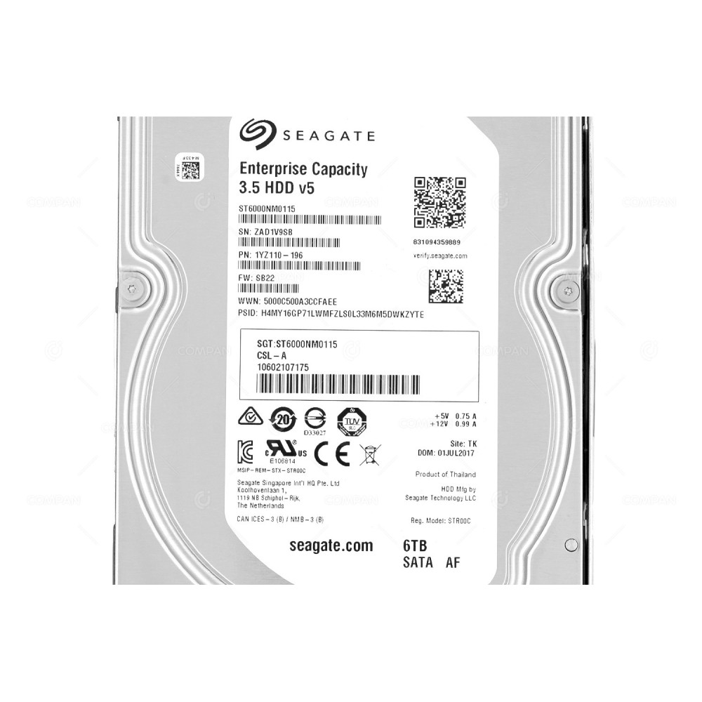 10602107175  FUJITSU HDD 6TB 7.2K SATA 6G 3.5" LFF FOR FUJITSU PRIMERGY